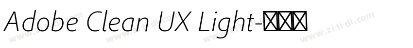 Adobe Clean UX Light字体转换